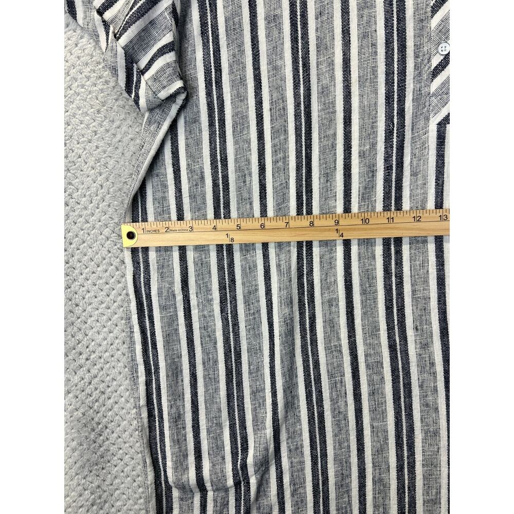 New Adrienne Vittadini Womens Linen Shirt Dress XXL Boho Cottagecore Minimalist - Picture 12 of 16